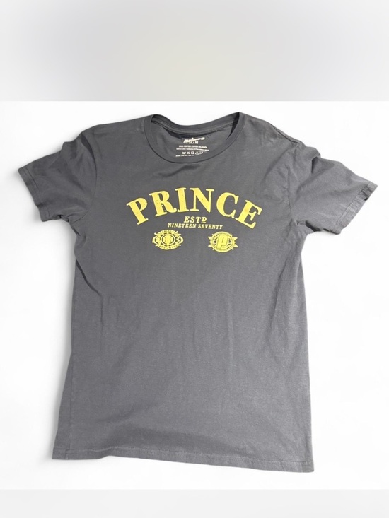 Prince Other - Prince Short Sleeve Tee in Charcoal with Yellow Logo